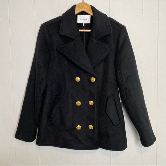Frame | NWT Oversized Black Wool Boxy Coat New Small - Picture 3 of 7